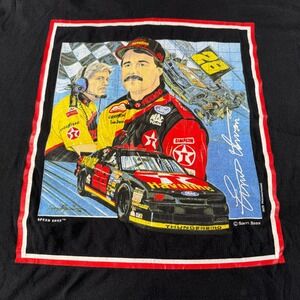 Vintage Ernie Irvan Sam Bass Art Wear Speed Zone Nascar Shirt Double Side XL USA